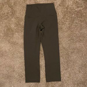 lululemon cropped leggings army green!! Barely warn but tag is not there